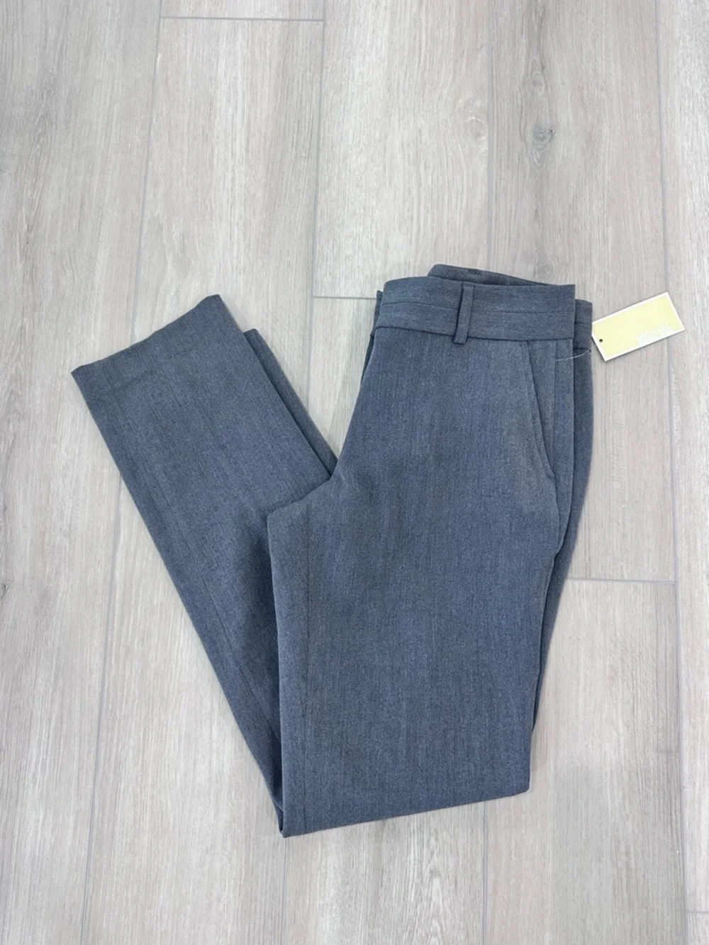 NWT MICHAEL Michael Kors Derby straight leg dress pants grey size 6